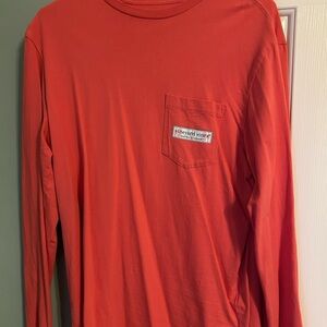 Vineyard Vines Red Long Sleeve Tee